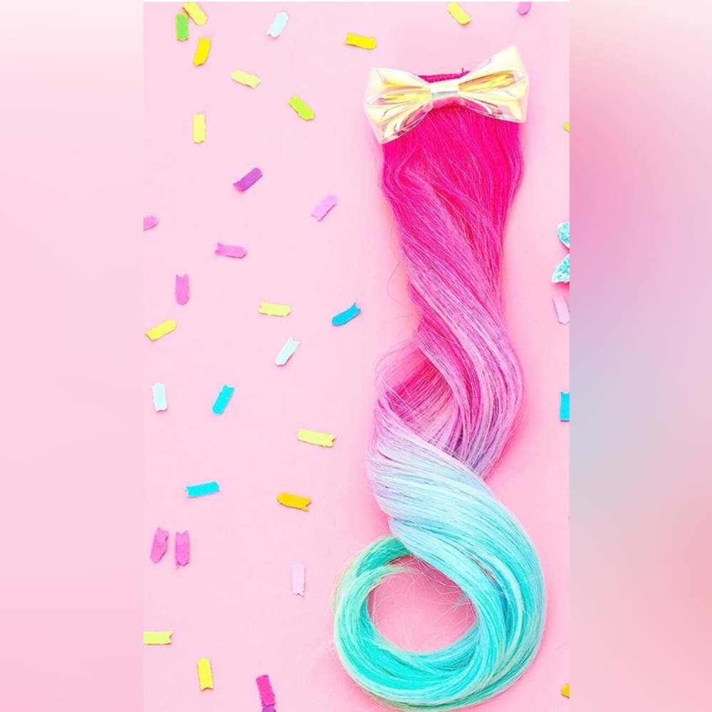 2 Claire's Club Little Girl Glow In The Dark Faux Hair Barrette